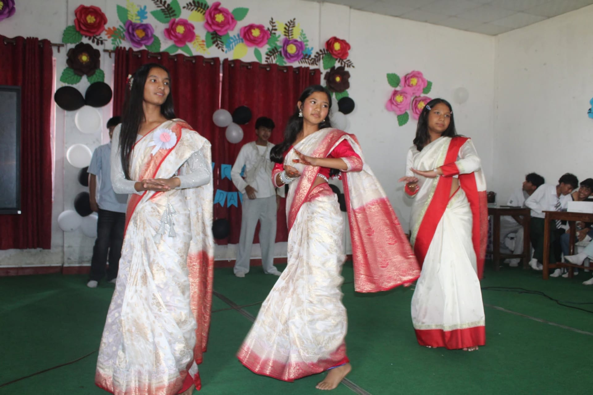 Students performing a cultural dance at Somang Academy